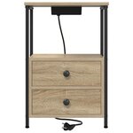 vidaXL Cabinet de chevet 2 Pièces Chêne Sonoma 40 x 31 x 60 cm