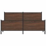 vidaXL Cadre de lit en métal sans matelas chêne marron 183x213 cm