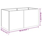 vidaXL Jardinière 80x40x40 cm acier corten