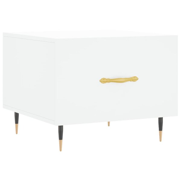 vidaXL Table basse blanc 50x50x40 cm bois d'ingénierie
