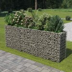 vidaXL Lit surélevé à gabion Acier galvanisé 270x50x100 cm