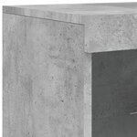 vidaXL Buffets avec lumières LED 3 Pièces gris béton bois d'ingénierie