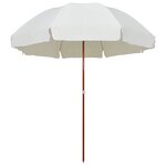 vidaXL Parasol de jardin avec mât en acier 300 cm sable
