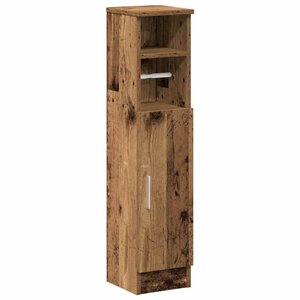 vidaXL Meuble de salle de bain avec porte-rouleau vieux bois