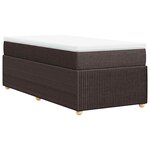 vidaXL Sommier à lattes de lit avec matelas Marron foncé 90x190 cm