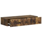 vidaXL Table d'appoint murale Chêne fumé 87 5 x 34 5 x 17 cm