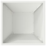 vidaXL Bol de jardin   pot blanc 35x35x15 cm en acier.