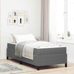 vidaXL Cadre de lit Gris clair 100 x 200 cm Tissu en velours côtelé