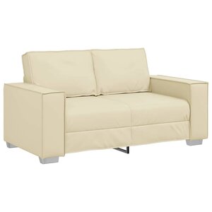 vidaXL Fauteuil canapé Crème 160 x 78 x 84 cm Cuir artificiel