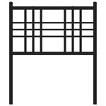 vidaXL Tête de lit métal noir 75 cm