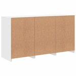 vidaXL Buffet avec lumières LED blanc 123x37x67 cm