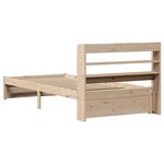 vidaXL Cadre de lit avec tête de lit sans matelas 90x200 cm