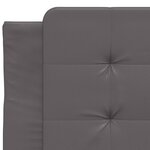 vidaXL Cadre de lit sans matelas Zadar gris 90x190 cm similicuir