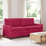 vidaXL Canapé Bordeaux 196 x 81 x 87 5 cm Velours