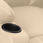 vidaXL Fauteuil de massage Crème Tissu