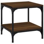 vidaXL Tables d'appoint 2 Pièces Chêne marron 40x40x40 cm Bois ingénierie