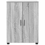 vidaXL Cabinet de salle de bain avec porte Sonoma gris 60 x 35 x 80 cm