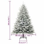 vidaXL Sapin de Noël artificiel à flocons de neige Vert 180 cm PVC/PE
