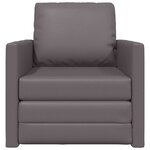 vidaXL Canapé-Lit 60cm Gris Simili cuir