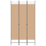 vidaXL Paravent à 3 panneaux Beige 120 x 220 cm Tissu