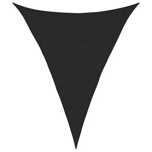 vidaXL Voile d'ombrage 160 g/m² triangulaire noir 3x4x4 m PEHD