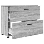 vidaXL Cabinet de salle de bain Sonoma gris 76 5 x 35 x 64 cm