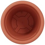 vidaXL Pot à fleurs rond 24 pc Rouge brique Ø 39 x 32 cm Plastique