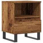 vidaXL Table de chevet vieux bois 40x35x50 cm bois d’ingénierie