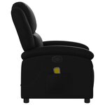 vidaXL Fauteuil de massage inclinable noir similicuir