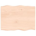 vidaXL Dessus de table bois massif non traité bordure assortie