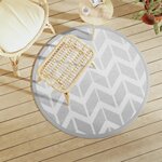 vidaXL Tapis d'extérieur ARAKIL gris Ø120 cm PP