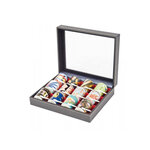 Coffret de collection Nera à 3 compartiments avec fenêtre.