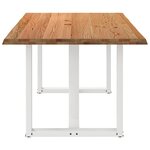 vidaXL Table à manger marron clair bois de chêne massif rectangulaire