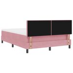 vidaXL Lit à ressorts rose avec matelas 140x190 cm en velours