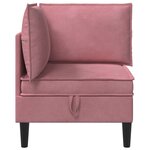 vidaXL Sofa avec rangement Rose Velours