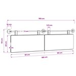 vidaXL Tête de lit suspendue Bleu Tissu en velours côtelé