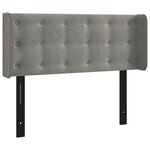 vidaXL Tête de lit avec oreilles gris clair 103x16x78/88 cm velours