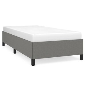 vidaXL Cadre de lit sans matelas gris foncé 90x200 cm tissu