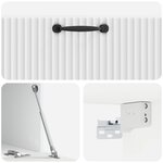 vidaXL Meuble TV mural Montage mural Blanc brillant 78 5 x 41 x 30 cm