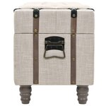 vidaXL Ensemble de bancs de rangement 3 Pièces Bois massif et acier