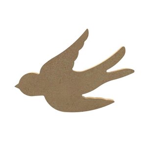 Hirondelle en bois MDF à décorer - 15 cm