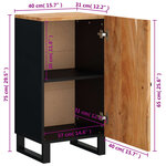 vidaXL Buffet avec porte 40x31x75 cm bois massif d'acacia