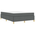 vidaXL Cadre de lit avec matelas Gris foncé 140 x 200 cm tissu