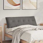 vidaXL Coussin de Dos Gris clair 140 x 50 cm Tissu en velours côtelé
