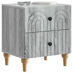 vidaXL Cabinet de chevet avec tiroir Sonoma gris 43 x 34 5 x 48 cm
