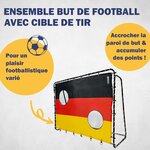 Best Sporting 11053-11067 - But de football 213 x 152 x 76 cm en noir avec cible de tir "Allemagne"