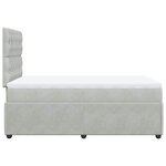 vidaXL Sommier à lattes de lit et matelas Gris clair 120x200cm Velours