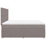 vidaXL Sommier à lattes de lit avec matelas Taupe 200x200 cm Tissu