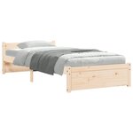 vidaXL Cadre de lit sans matelas bois massif 100x200 cm