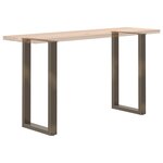 vidaXL Pieds de table de bar en forme de U 2 pièces acier naturel 40 x (90-91) cm